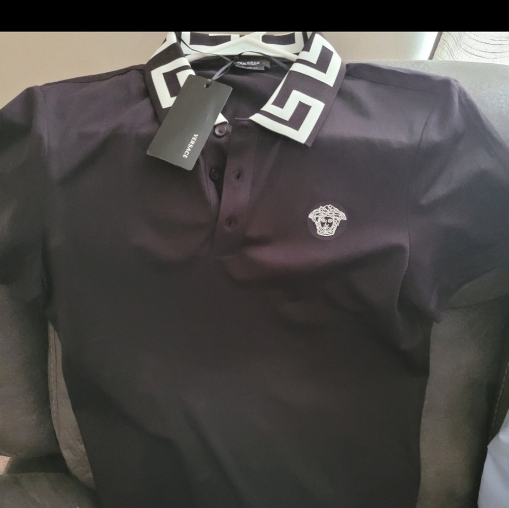 Versace greca collar polo shirt